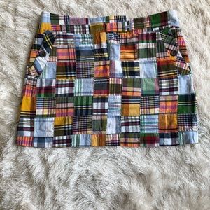 Jcrew madras Skirt